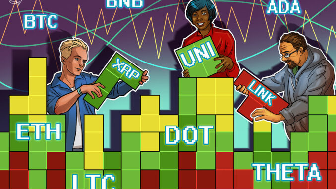 BTC, ETH, BNB, DOT, ADA, XRP, UNI, LTC, LINK, THETA