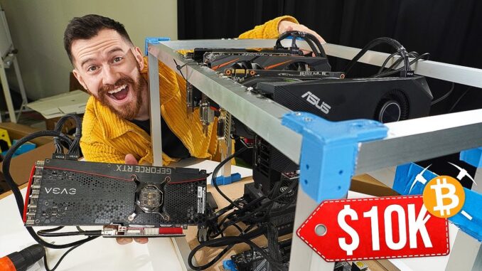 I Built A Bitcoin Mining Rig That PROFITS $10,000/year!!
