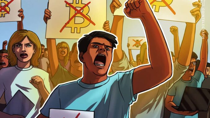 Opposition groups gather as crypto law rolls out