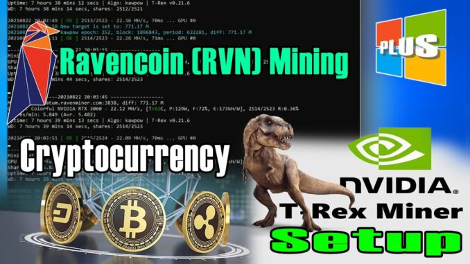 Cryptocurrency Mining || T-Rex Miner Setup || Ravencoin - RVN