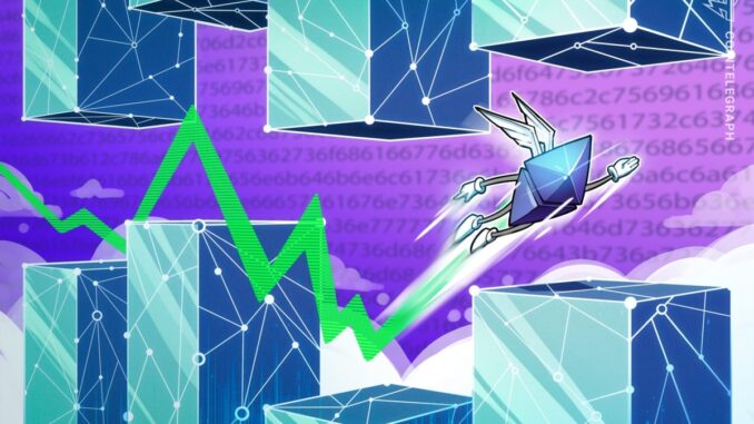Ethereum bounces back as market dominance recovers from all-time low