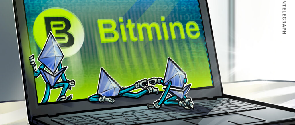 Bitmine ETH Holdings Near 5% as Ether Breaks $2,500